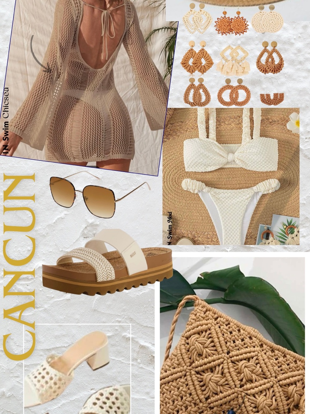 Beige Crochet Beach Cover-Up Dress